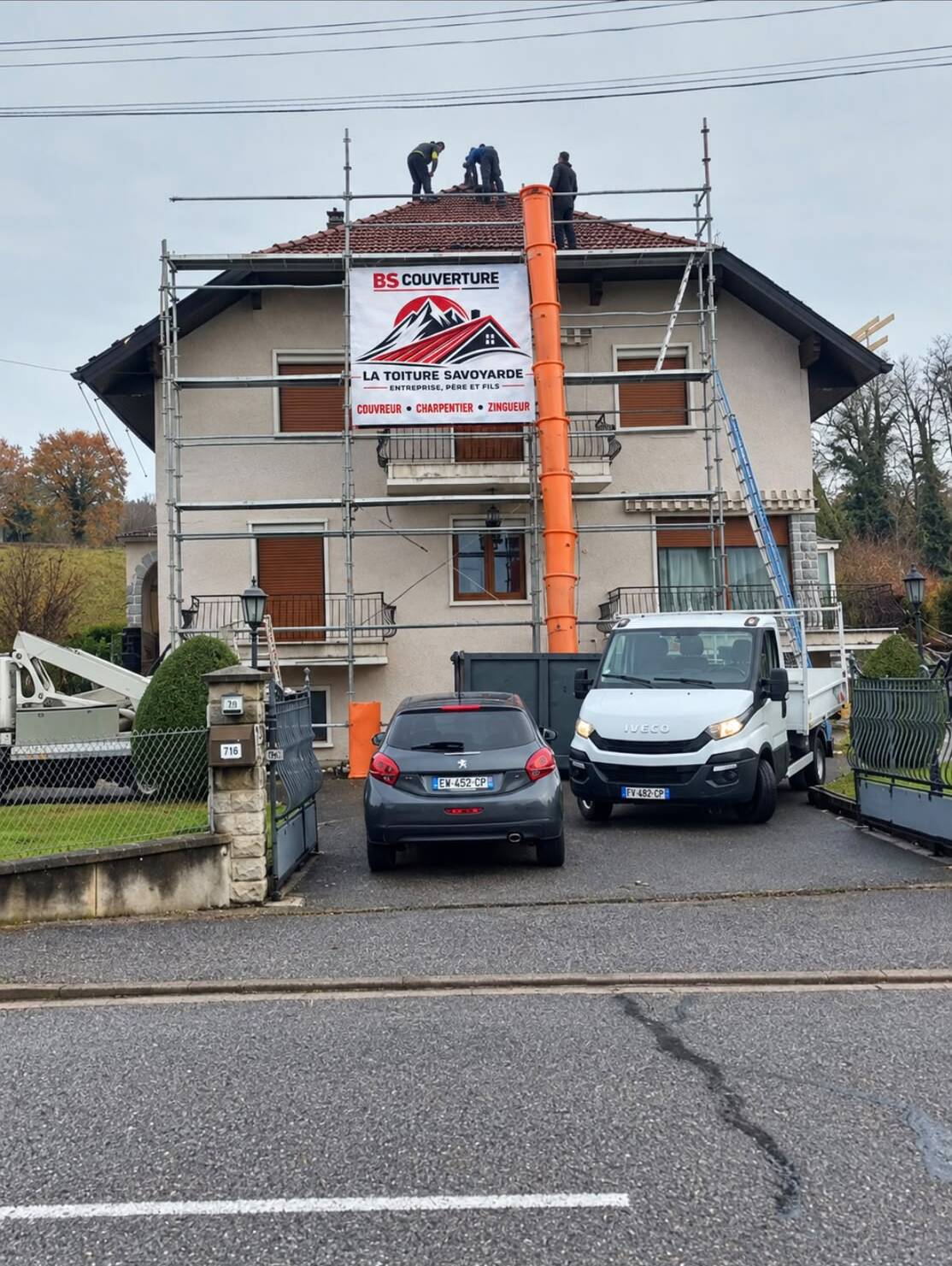 Couvreur de BS Couverture au travail à Thonon-les-Bains